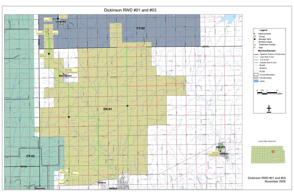 Dickinson County RWD 1 district map (click to open the full PDF)